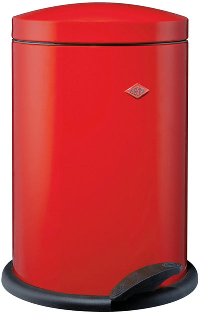 Poubelle Wesco 116 (alpha) | poubelle à pédale | 13 litres | métal - rouge | poubelle - fabriquée en Allemagne