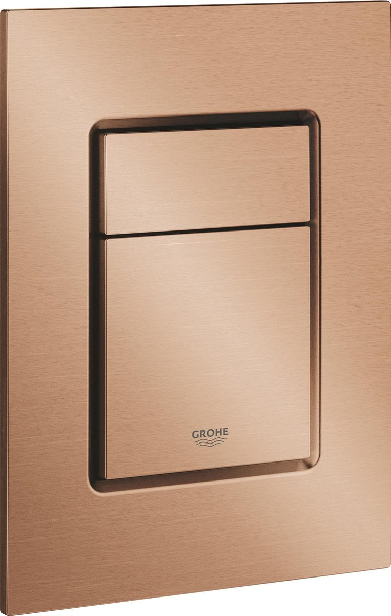 WC à panneau de commande Grohe skate cosmopolitan s - vertical - double chasse - coucher de soleil chaud brossé (bronze mat) - taille mince