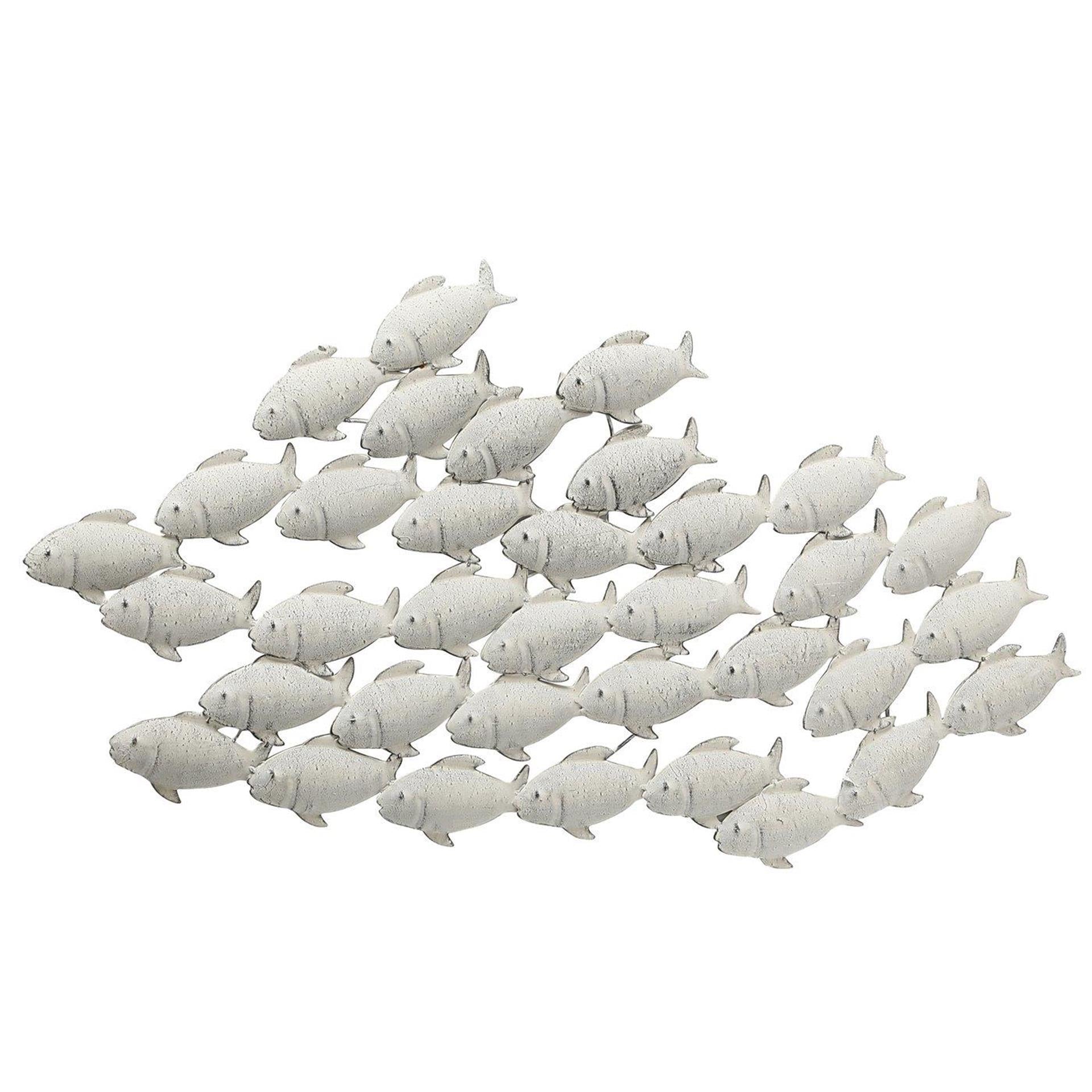 Boltze décoration murale maison poisson métal 97x53cm