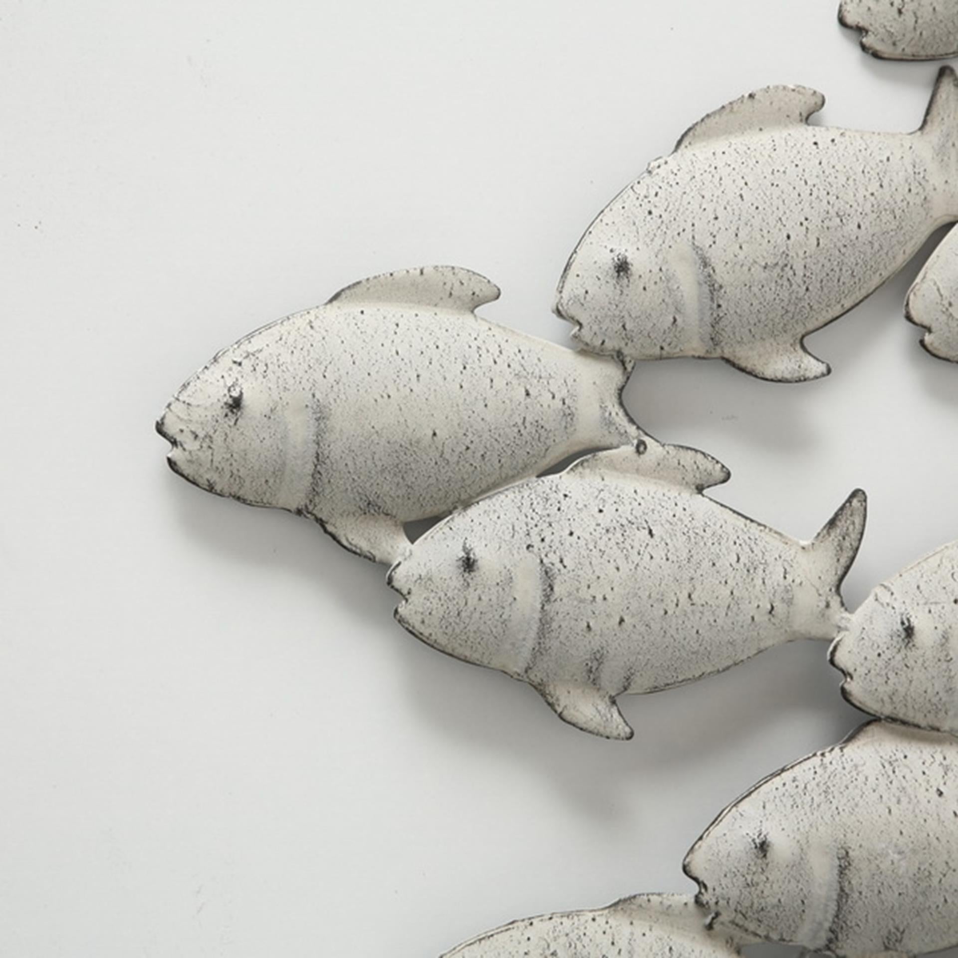 Boltze décoration murale maison poisson métal 97x53cm