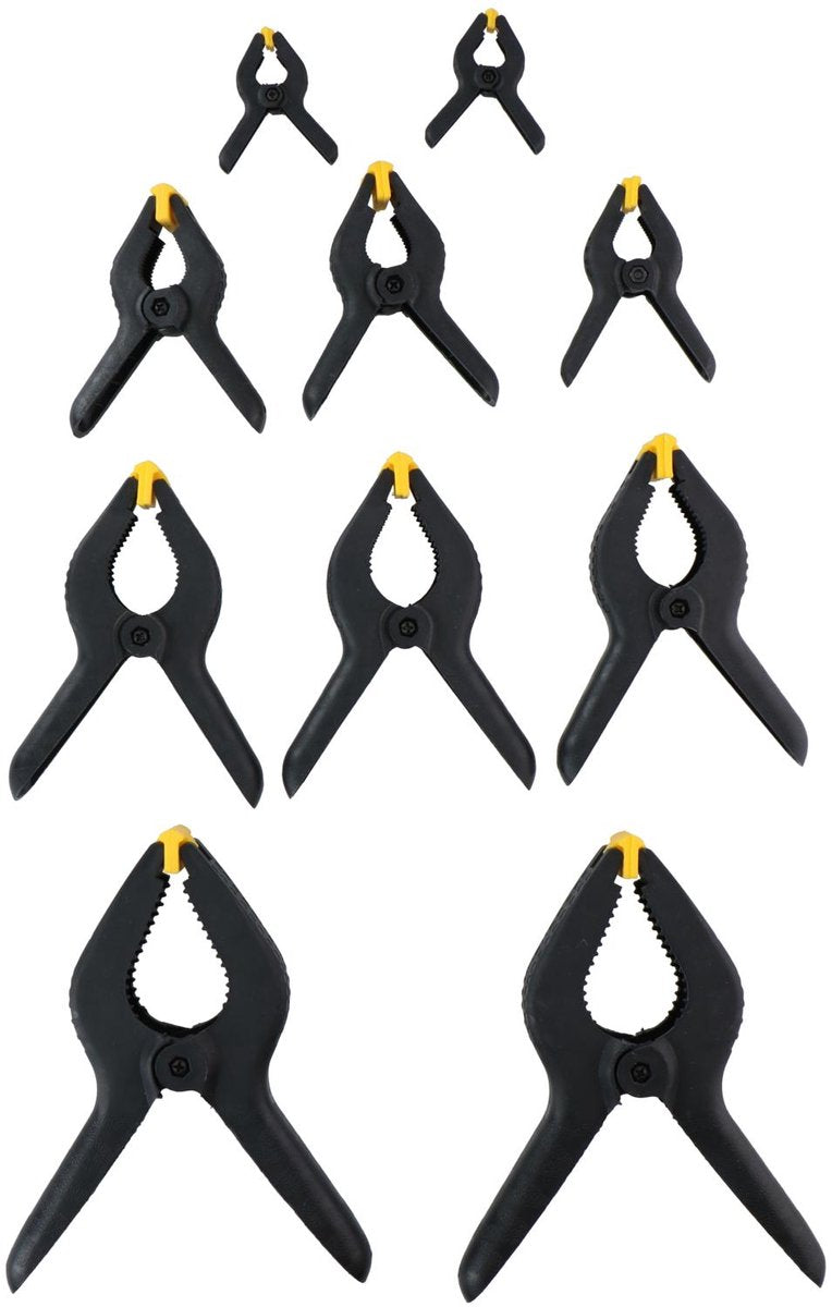 Pinces à colle Kinzo - lot de 10 pièces - 5 tailles