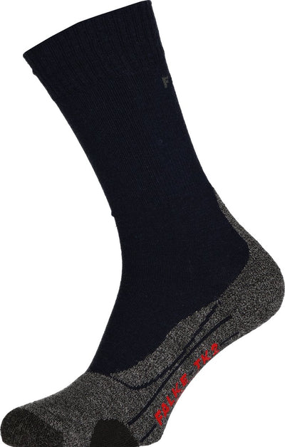 Falke tk2 chaussettes de marche en laine épaisse anti-ampoules en matériau fonctionnel hommes bleu - taille 44-45