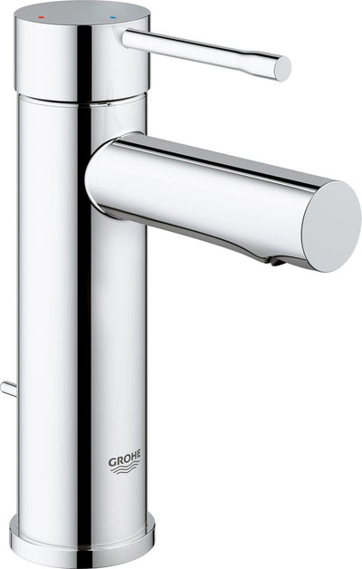 Nouveau robinet de lavabo Grohe essence - bec bas - avec garniture de vidage - chrome - économie d'eau