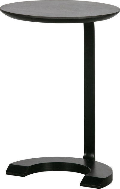 Table d'appoint de sol Woood - bois métal - noir - 57x39x39