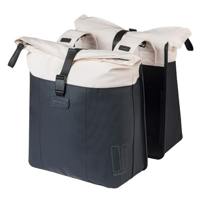 Basil sac double vive 28-35l blanc cassé noir