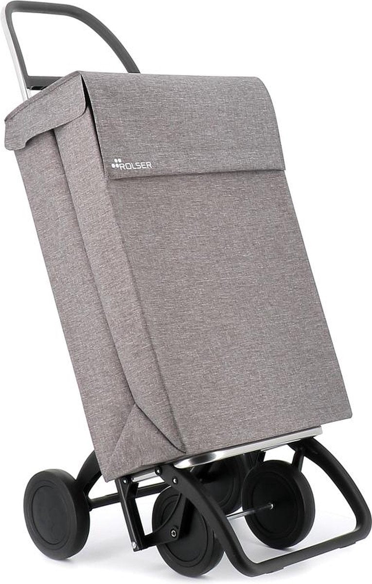 Rolser Chariot libre-service jean tweed - 4 roues - gris