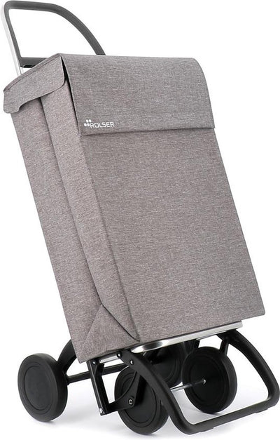 Rolser Chariot libre-service jean tweed - 4 roues - gris