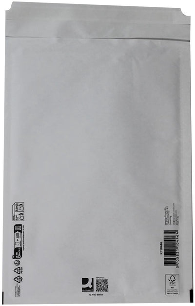 Enveloppes à bulles Q-connect, blanches, 7 g, 250 x 350 mm, boîte de 100 pièces