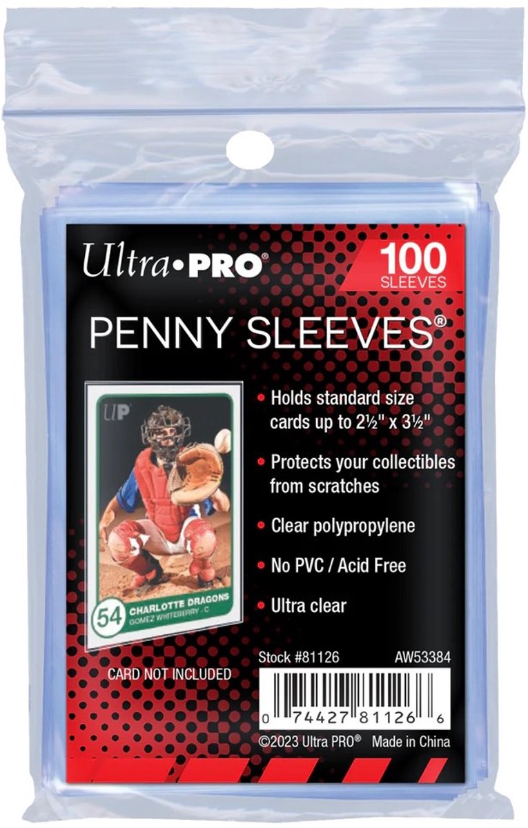 Manches Ultrapro tcg - vierges transparentes - stocker en toute sécurité ultra pro (taille standard) - manches tcg - manches penny