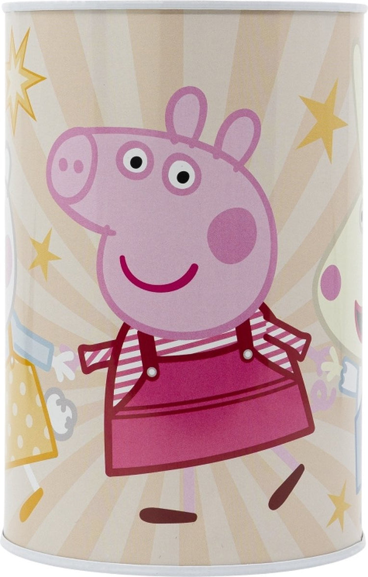 Tirelire en métal Peppa pig - 430 ml - pour enfant 15x10 cm