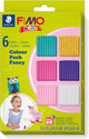 FIMO KIDS MONTING CLAY ENTER COULEURS, 6DLG.
