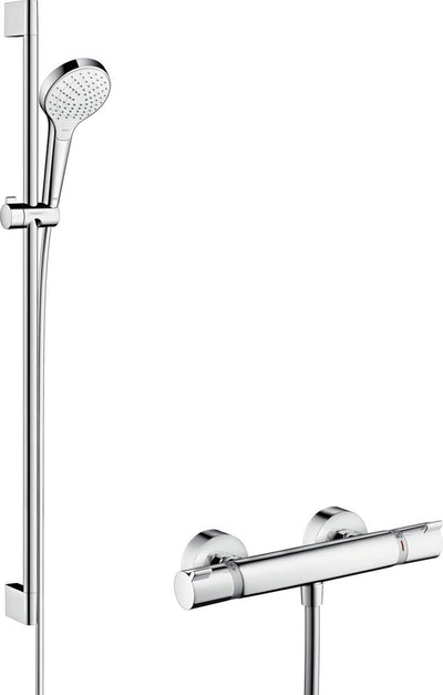 Hansgrohe croma s vario kit de rénovation 65 cm - confort - thermostat ecostat - commande à bouton select - chrome