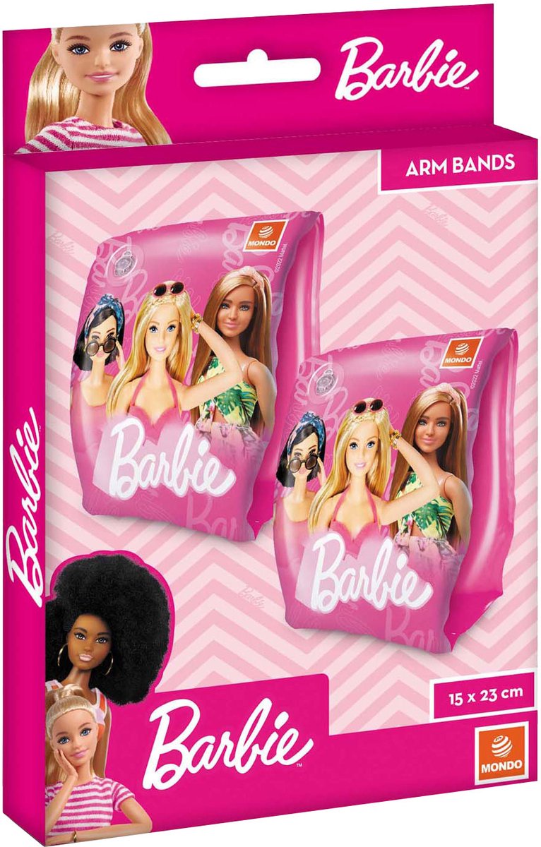 Mondo brassards de natation barbie, 2-6 ans