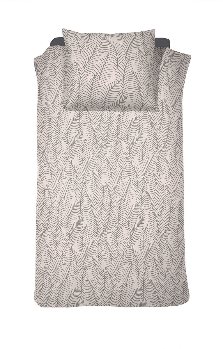 Damai bellezza - housse de couette - satin - 140x200 220 cm - crème + 1 taie d'oreiller 60x70