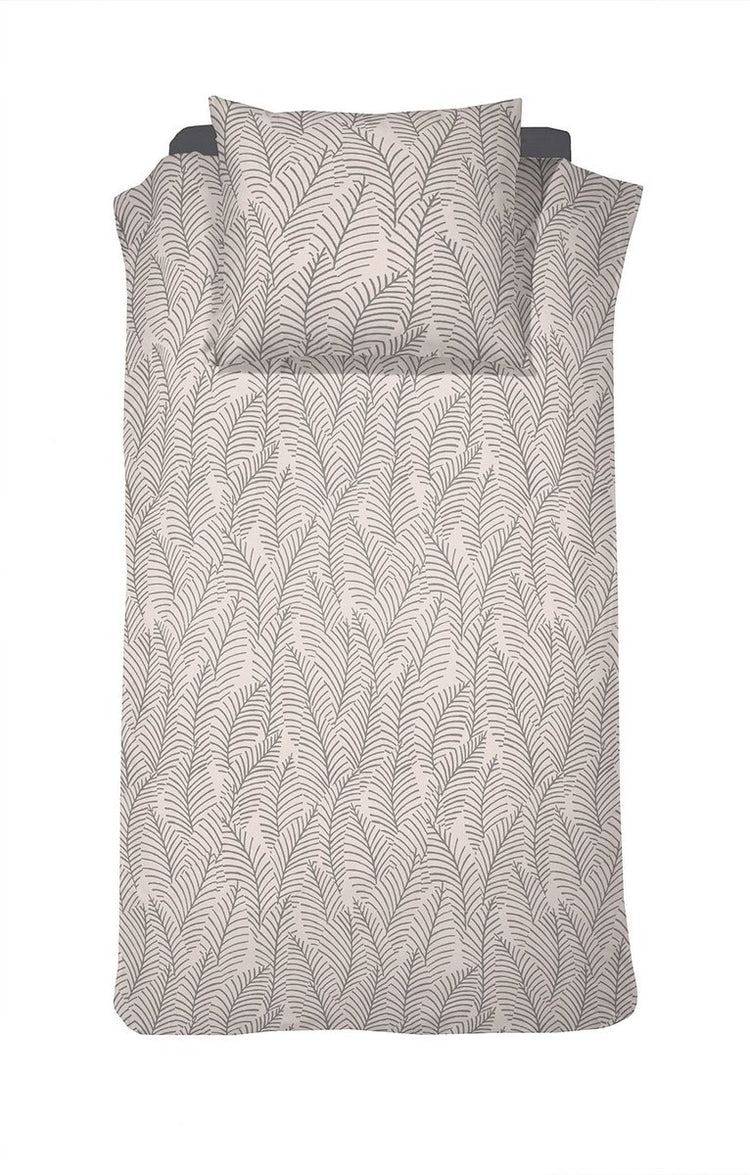 Damai bellezza - housse de couette - satin - 140x200 220 cm - crème + 1 taie d'oreiller 60x70