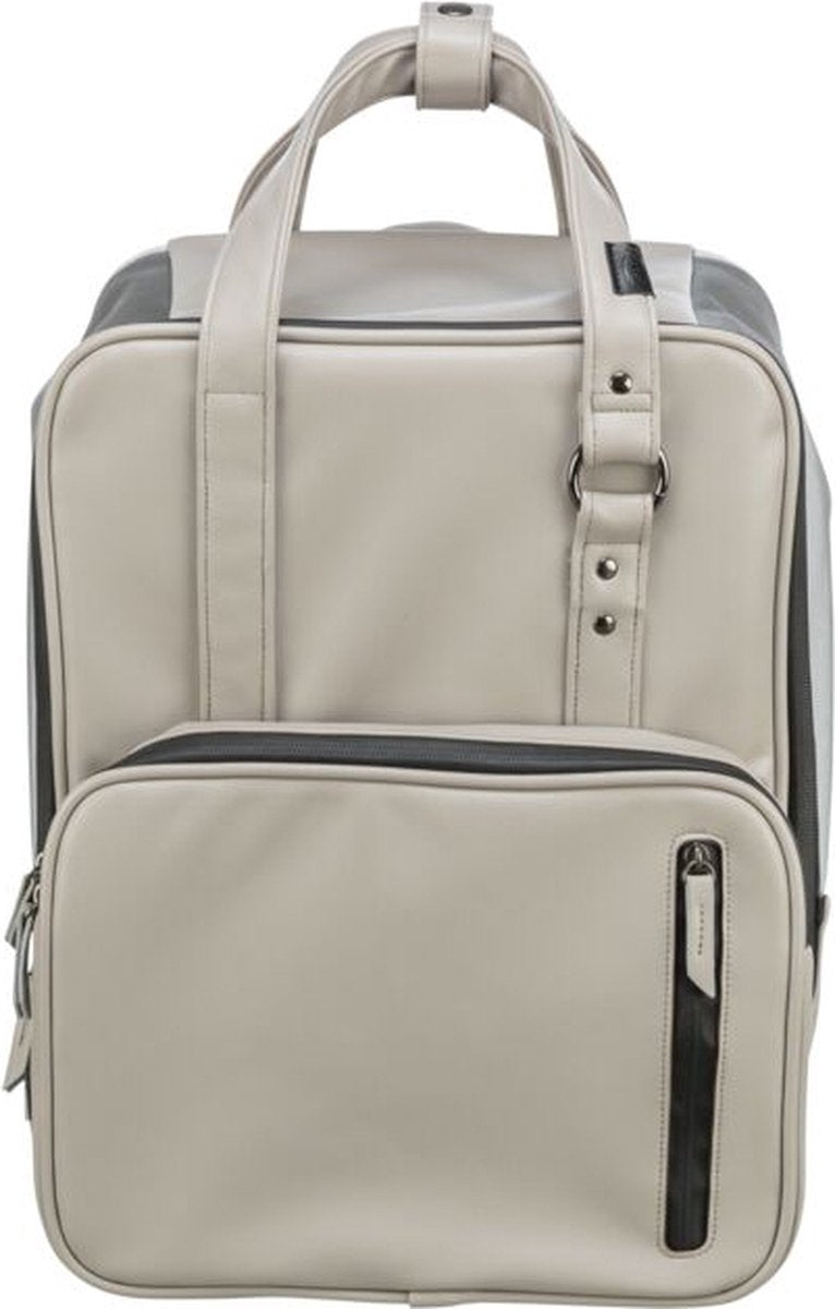 Sac de chien Trixie Sac à dos Citystyle en cuir artificiel gris clair