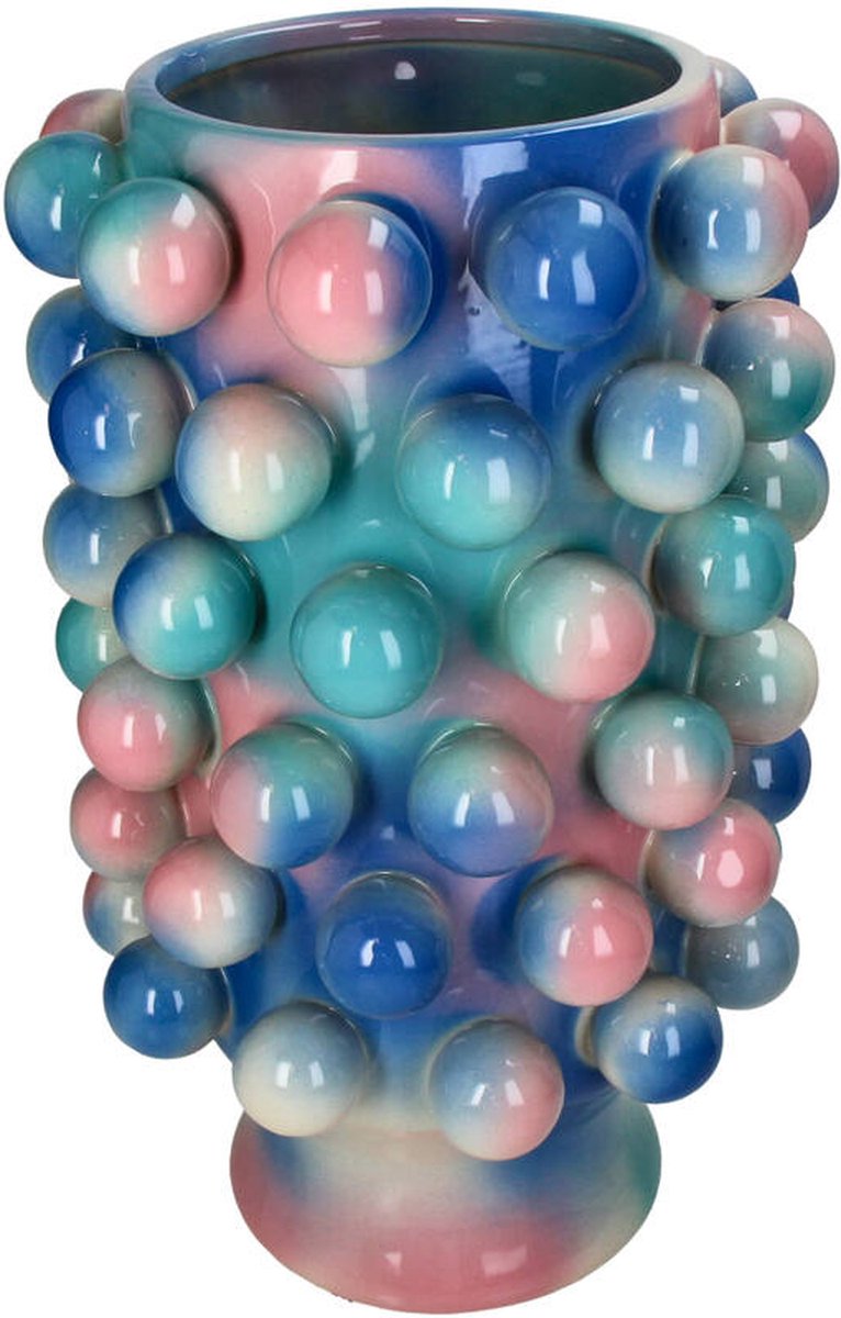 Hd collection vase boules grès multi 24,5x24,5x40cm