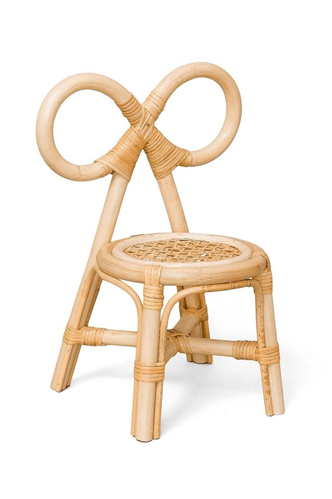 Chaise de poupée en rotin coquelicot. 2+