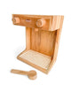 Barista coquelicot en bois de teck. 4+