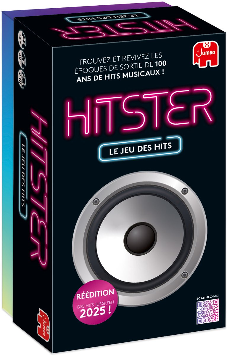 Hitster jumbo - original - jeu d'ambiance francophone - jeu d'action - édition française - jeu musical à partir de 16 ans
