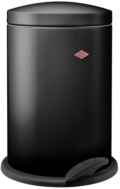 Poubelle Wesco 116 (alpha) | poubelle à pédale | 13 litres | métal - noir | poubelle - fabriquée en Allemagne