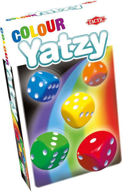 Tactic color yatzy – jeu de dés – jeu familial coloré – avec incrustation arc-en-ciel et explication QR – à partir de 6 ans – 2 joueurs ou plus