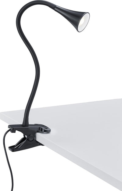 Rl live your light reality viper - lampe à pince - noir - incl. 1x smd 3w - interrupteur à cordon - flexible - lampe à pince