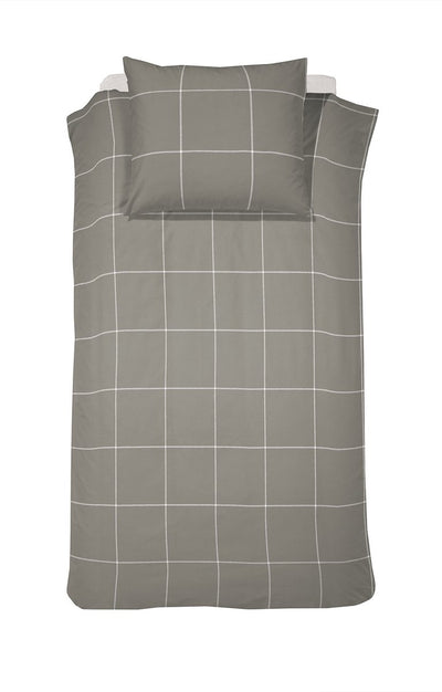 Cendrillon robyn - housse de couette - satin - 140x200 220 cm - taupe + 1 taie d'oreiller 60x70