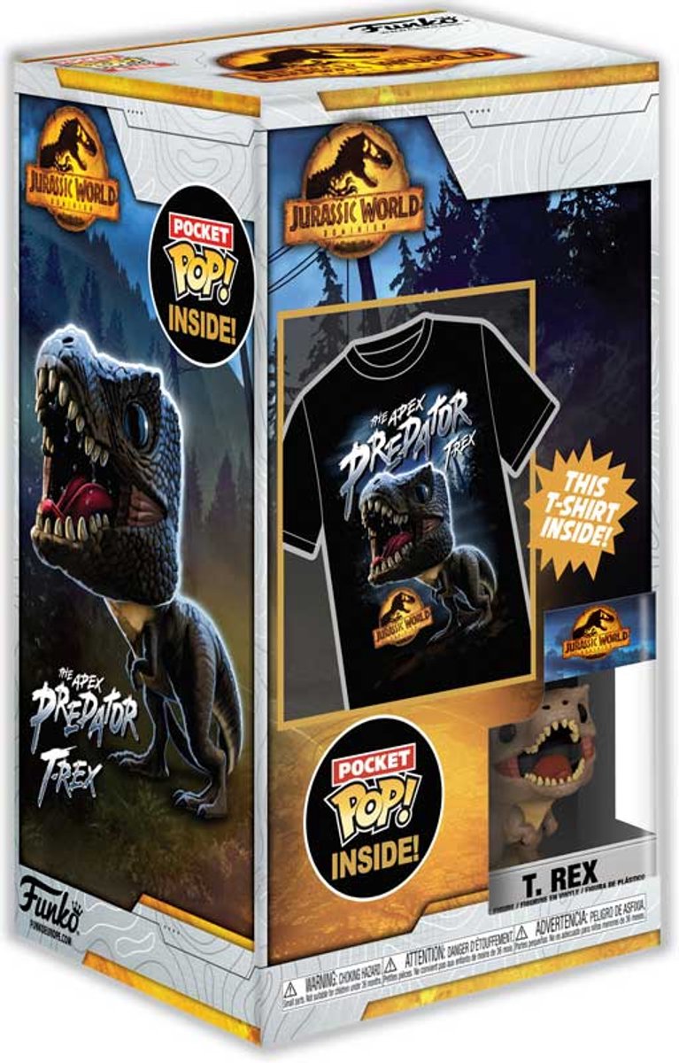 Funko poche pop! tee jurassique - t rex - m.