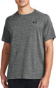 Chemise de sport Under Armour UA Tech Texture Red SS pour Homme - Gris - Noir