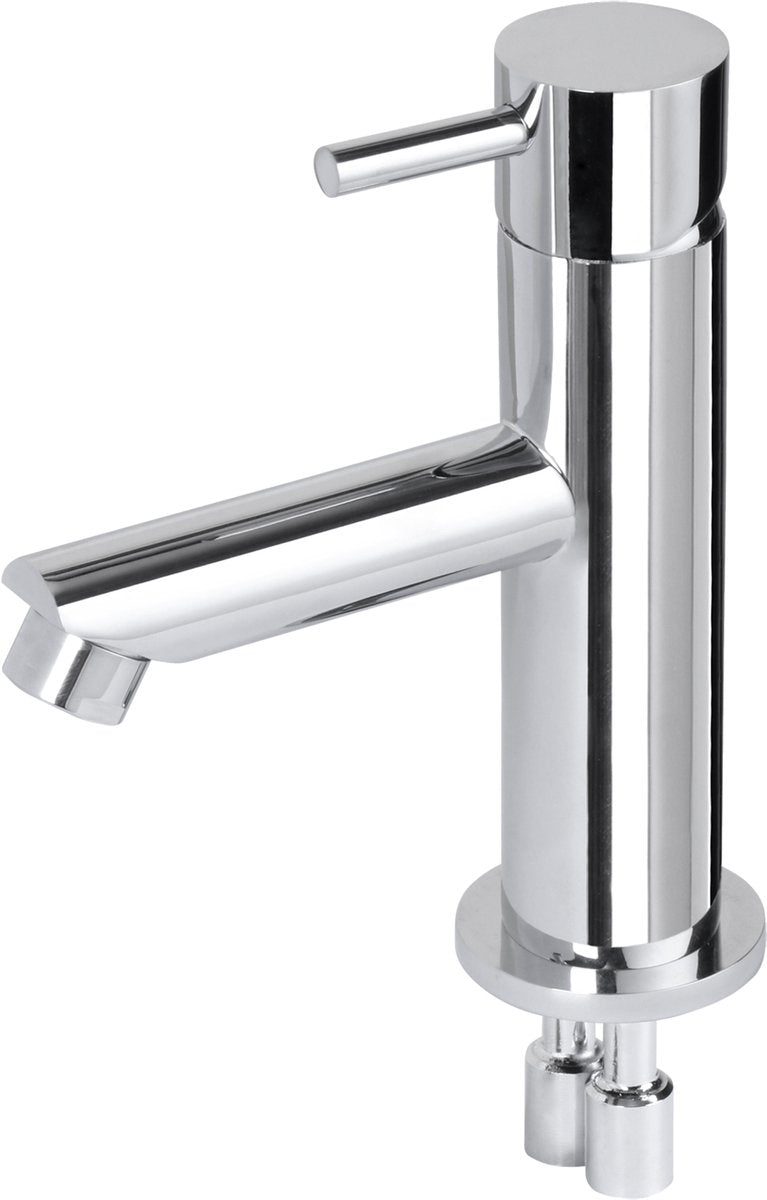 Mitigeur de lavabo Differnz droit - mitigeur - froid et chaud - robinet de WC - chrome