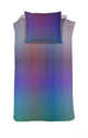 Housse de couette Damai arc-en-ciel - satin - 140x200 220 cm - violet + 1 taie d'oreiller 60x70