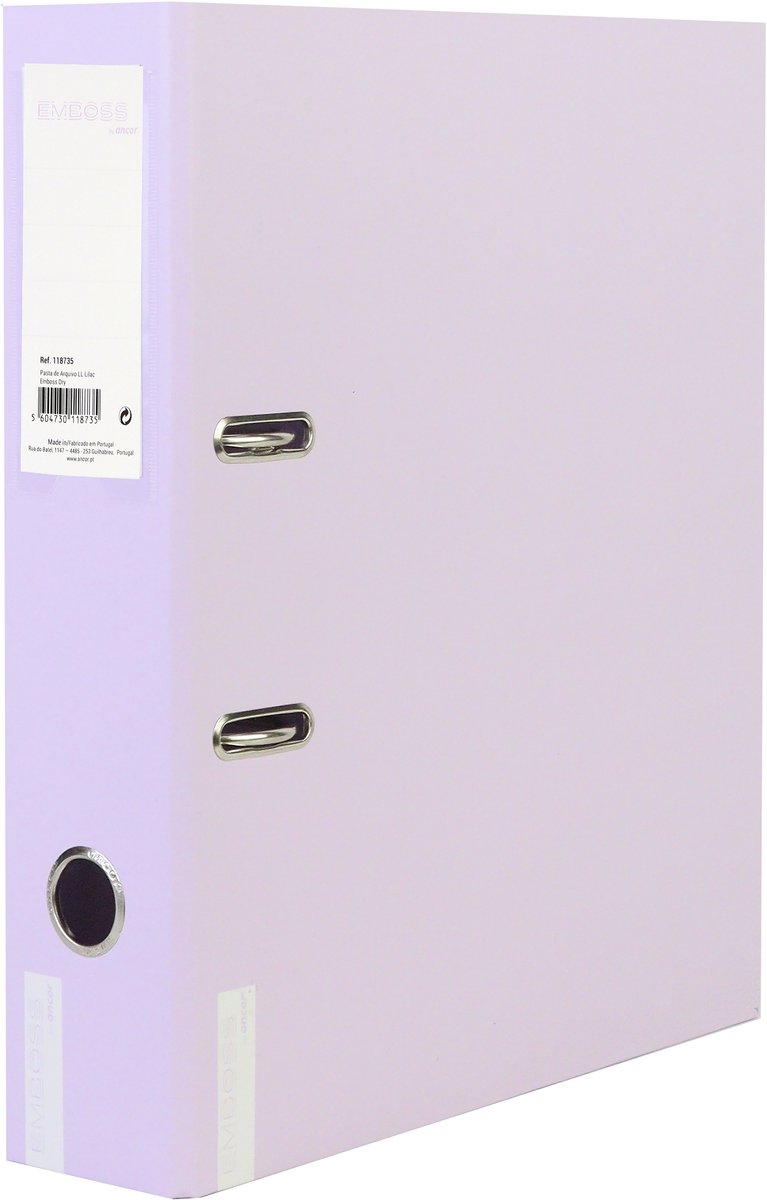 Ancor classeur gaufrage sec a4 2r 8cm lilas - an-118735