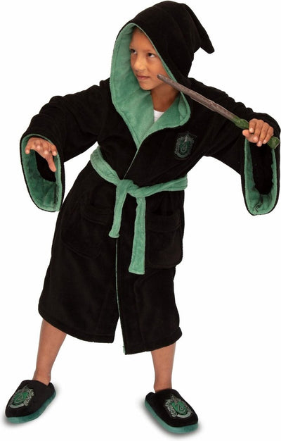 Harry Potter peignoir Serpentard à capuche surdimensionné série enfants unisexe 7 9 ans (m)