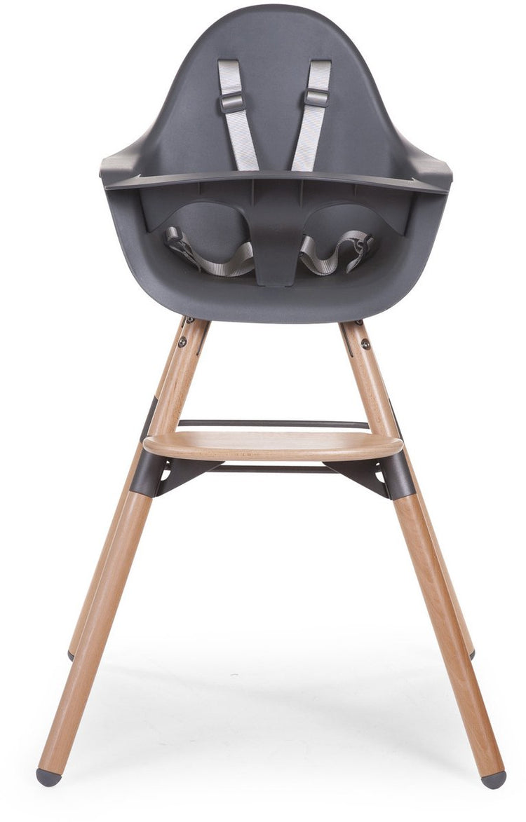 Chaise haute Childhome evolu - anthracite - réglable en hauteur - 56 x 56 x 92 cm