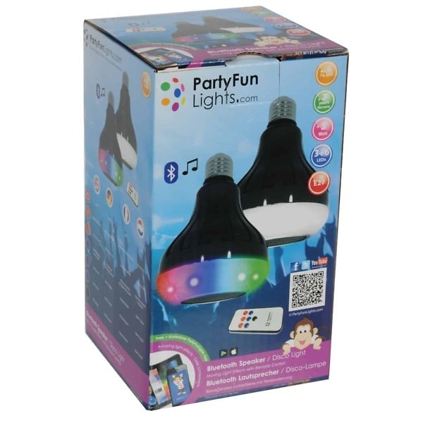 Kotronic Party Fun Lights Discolamp avec du haut-parleur Bleutooth