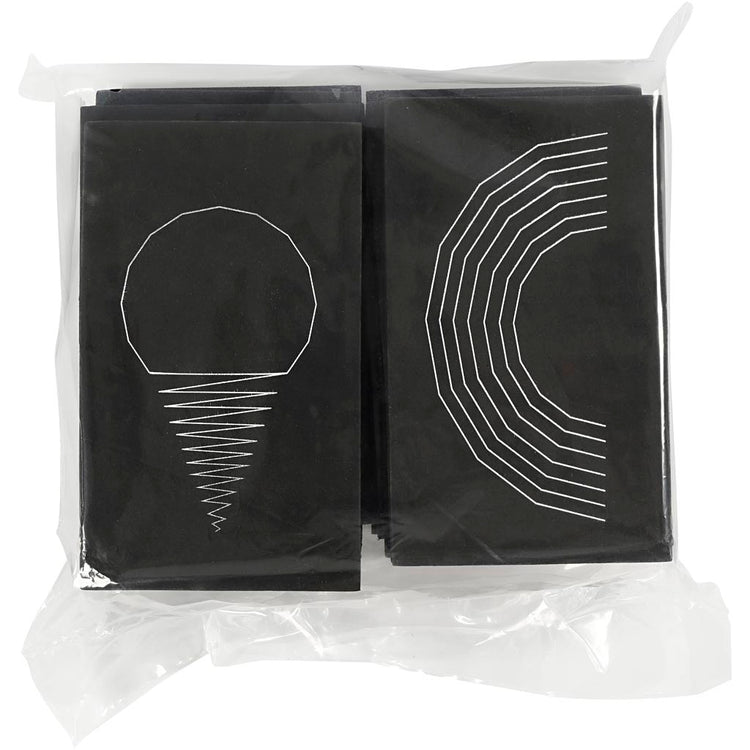 Creativ company string art, format 20x12 cm, épaisseur 10 mm, noir, 16 pièces 1 boîte