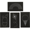 Creativ company string art, format 20x12 cm, épaisseur 10 mm, noir, 16 pièces 1 boîte