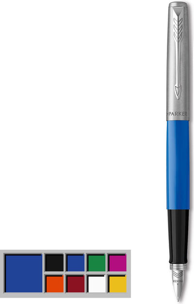 Stylo plume Parker Jotter Originals | finition bleue classique | point moyen | encre bleue et noire