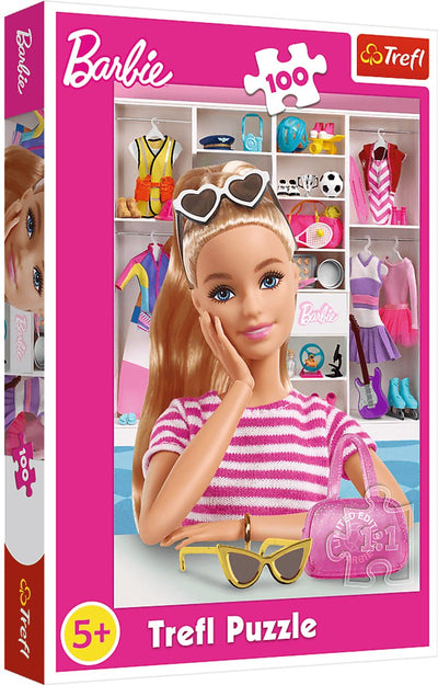 Trefl barbie fashion puzzle (100 pzl pcs.) - 5-12 ans, multicolore, mattel,