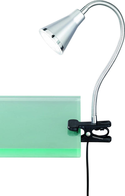 Rl vis ta lumière réalité arras - lampe à pince - titane - incl. 1x smd 4w - interrupteur à cordon - flexible - lampe à pince