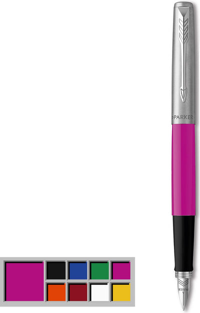 Stylo plume Parker Jotter Originals | finition magenta classique | plume moyenne | encre bleue et noire