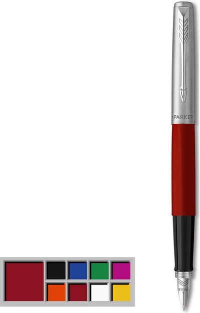 Stylo plume Parker Jotter Originals | finition rouge classique | plume moyenne | encre bleue et noire