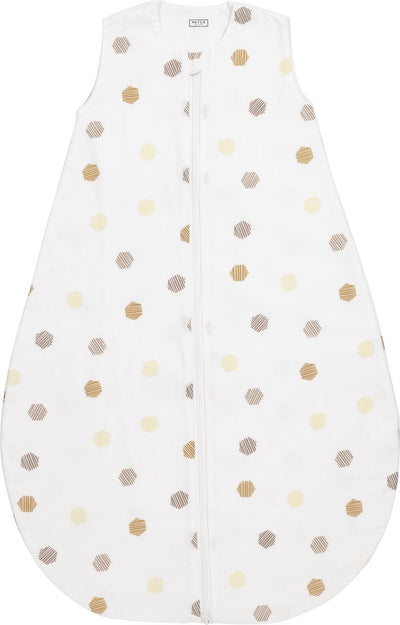 Meyco baby gigoteuse bébé nid d'abeille ronde - miel or - 70cm