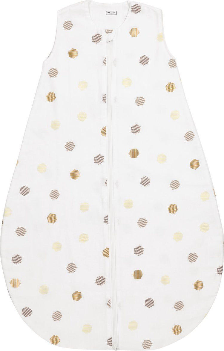 Meyco baby gigoteuse bébé nid d'abeille ronde - miel or - 70cm