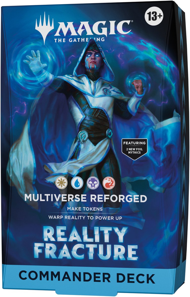 Magic la magie du rassemblement : le pont commandant de fracture de la réalité du rassemblement - multivers reforgé | Jeu de 100 cartes + accessoires