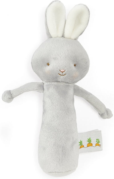 Bunnies by the bay hochet lapin - peluche - détails brodés - 15 cm - gris