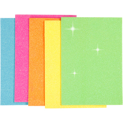 Feuilles de mousse Creativ company, a5, feuille 150x210 mm, épaisseur 2 mm, différentes couleurs, 5 feuilles 1 boîte