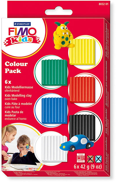 FIMO KIDS MONTING CLAY STANDARD COULLES, 6DLG.