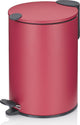 Kela poubelle à pédale, 3 l, rouge pastel - | mat
